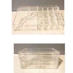 2 Acrylic Makeup Storage Organizers